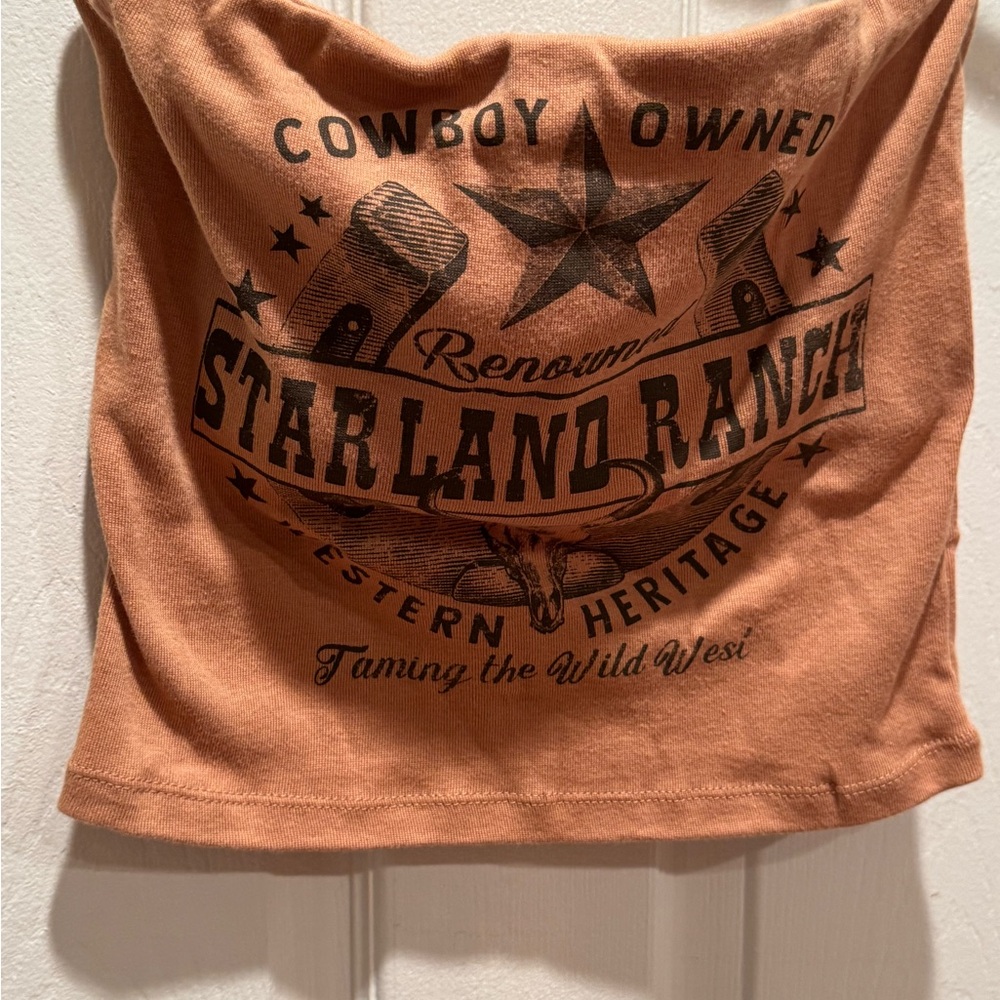 Forever 21 Western Graphic Tee in Tan